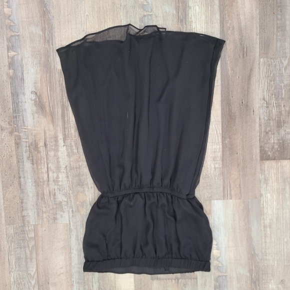 Black Strapless Express Flowy Dress - Picture 3 of 3